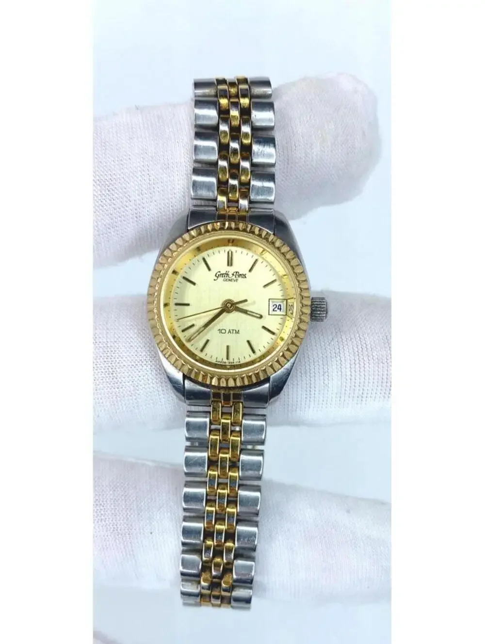 Green Bros. Women’s Two Tone Watch With Date Window